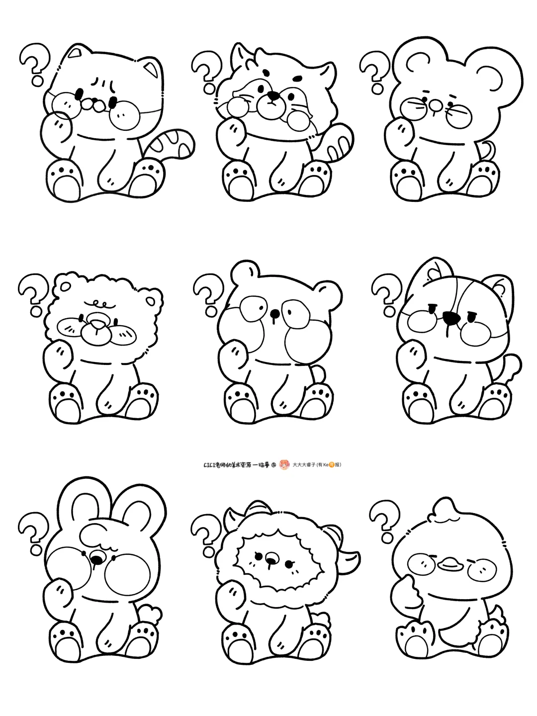 简笔画｜可爱动物怎么画？