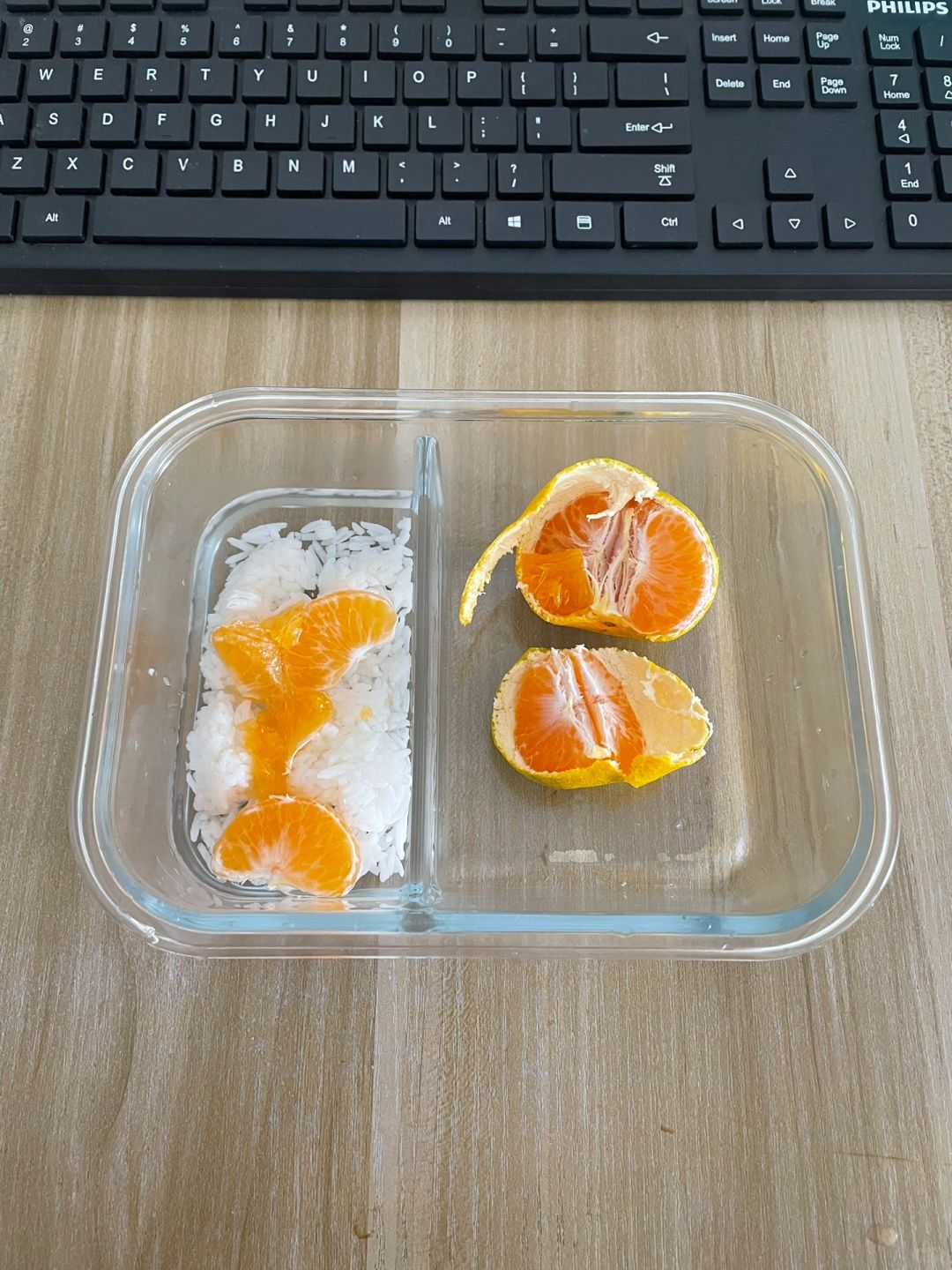 带饭390天，按网友提供的菜单带饭-橙子泡饭