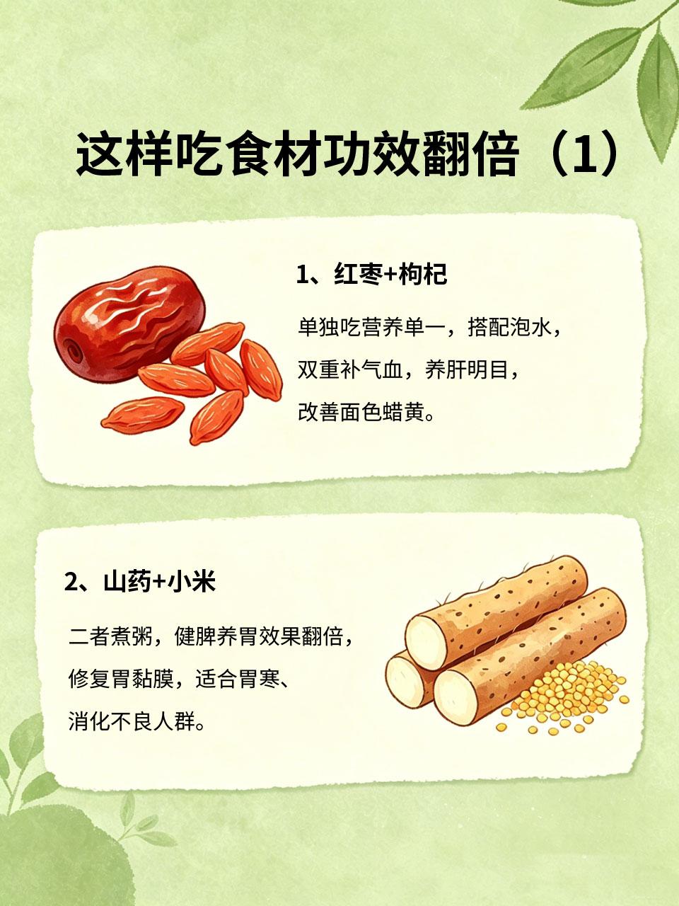 很多人不知道，这样吃食材功效翻倍
同种食材，吃法不同养生效果天差地别⚖️。分享4