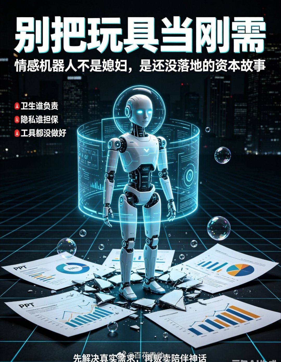 机器人伴侣你会买吗这玩意儿现在纯粹是给资本画饼融资的。有钱人压根不稀罕，人家真人