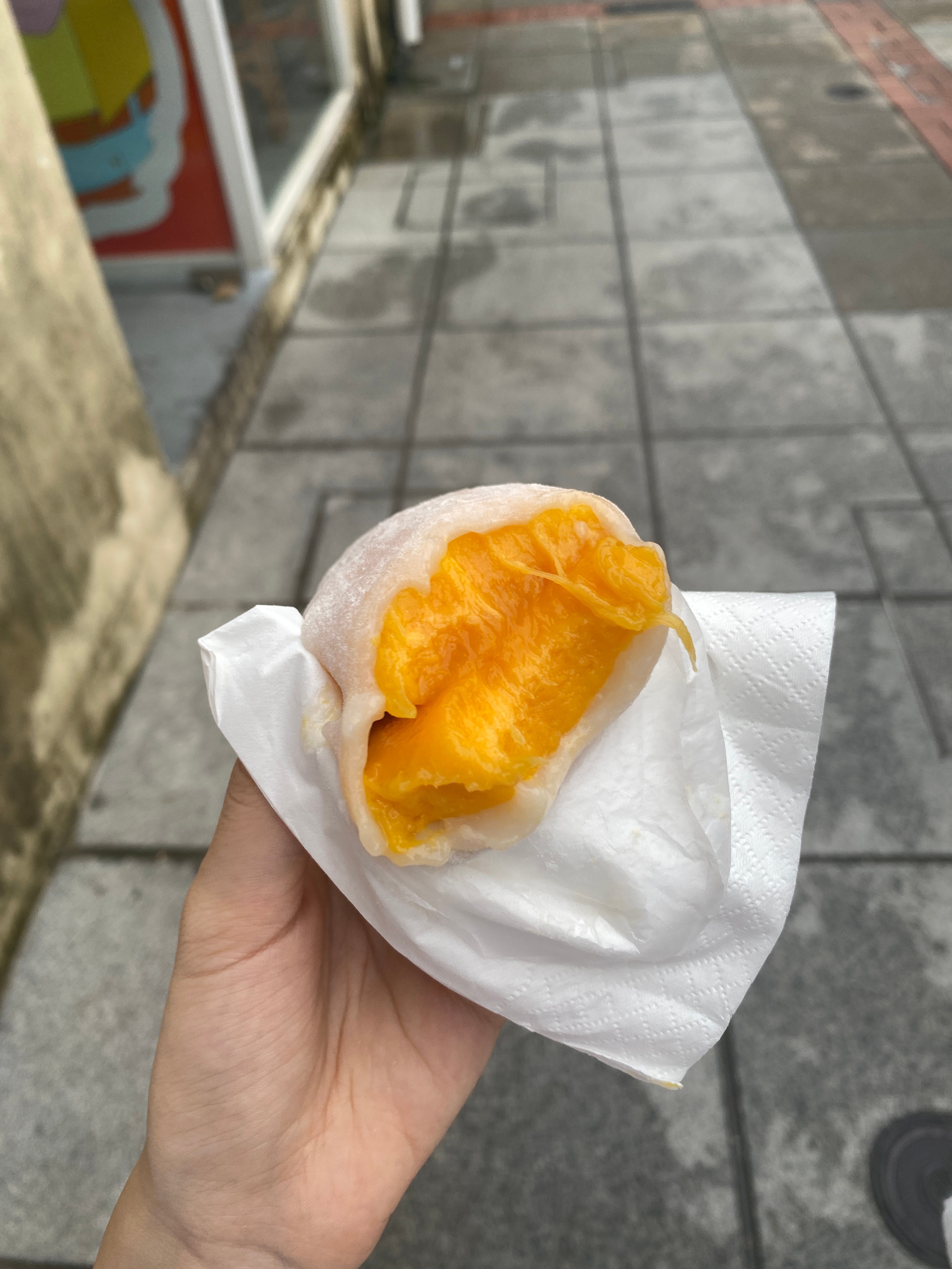 我今天吃到一个巨好吃的糯米糍 