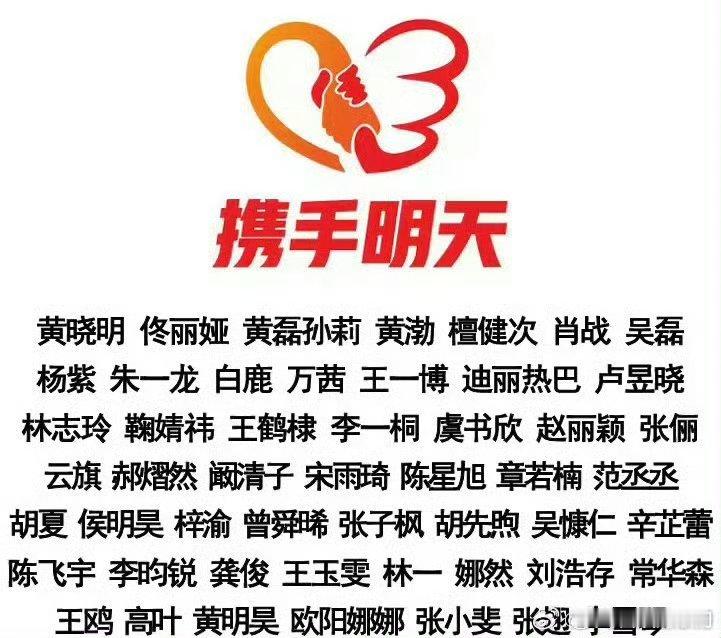 肖战、迪丽热巴、杨紫、王一博、赵丽颖、檀健次、白鹿、虞书欣、鞠婧祎、王鹤棣、梓渝