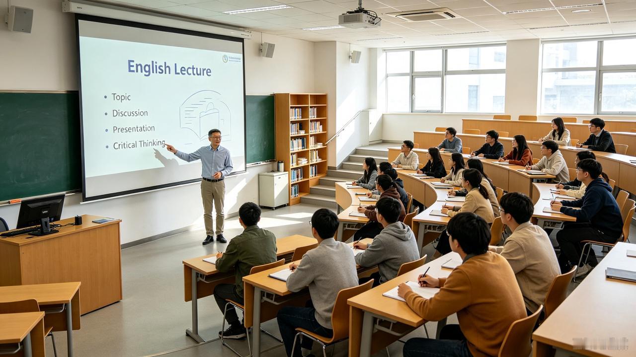 【大学课堂用英语授课本质是殖民教育】

我也是偶然看到有人说，大学课堂用英语教学