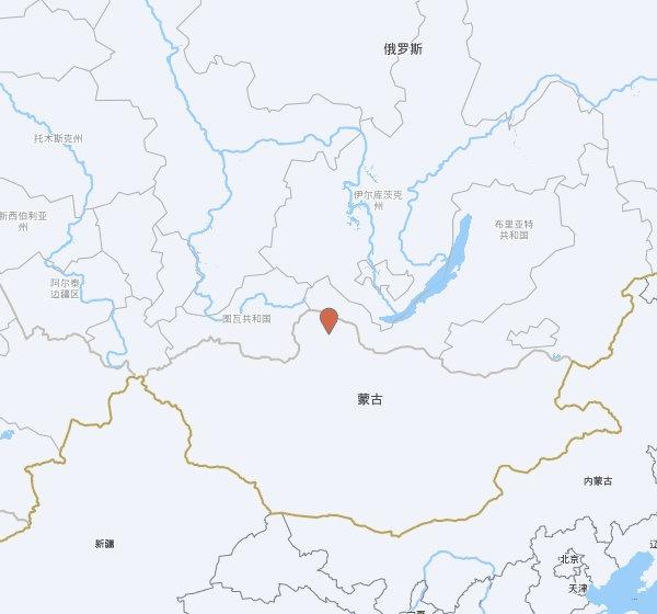 【欧洲地中海地震中心】发布，2025-10-24 10:19:37 在 俄蒙边境