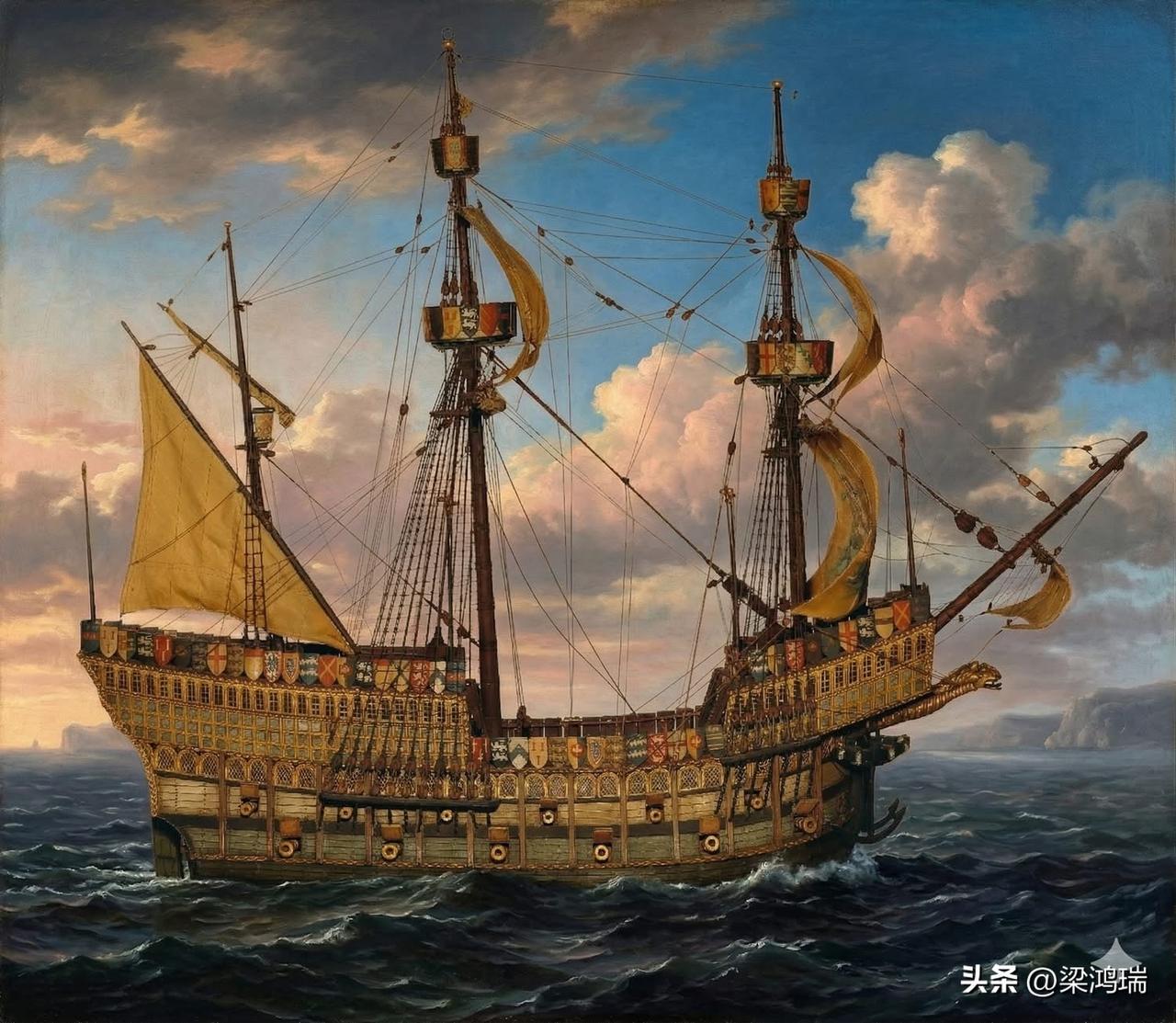 大航海时代的霸主：卡瑞克帆船 (Carrack)！
这艘「海上武装城堡」，竟然是