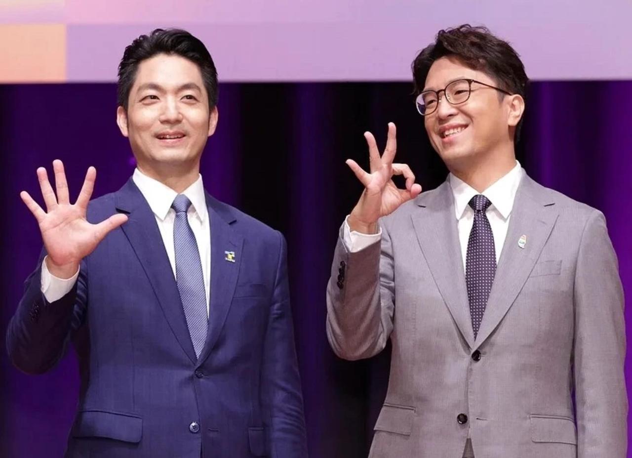 看这个架势，蒋万安、沈伯洋谁能当选？

这张照片，是他们今天（10月31日）中午
