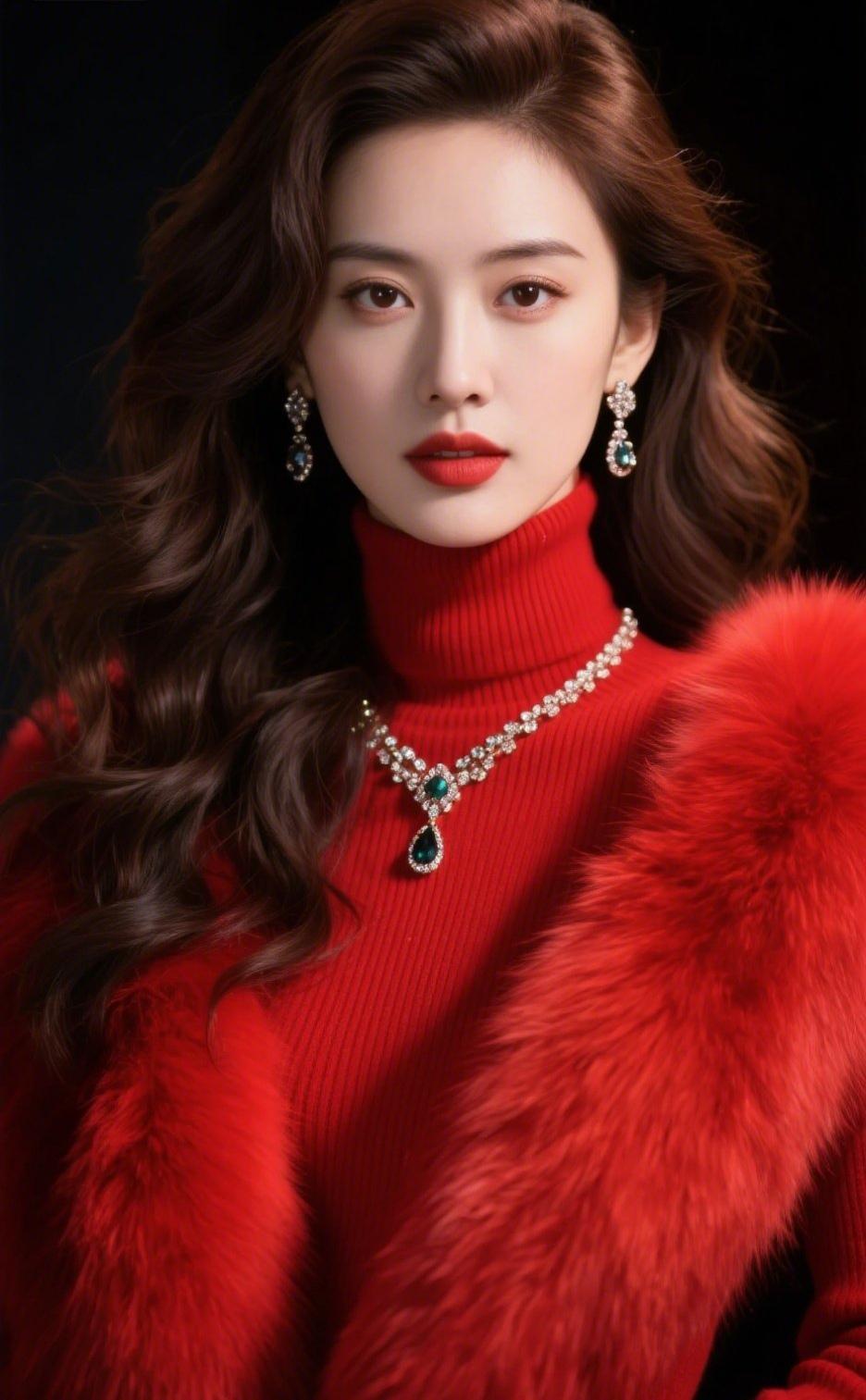 红与珠宝的碰撞，是时尚与艺术的融合