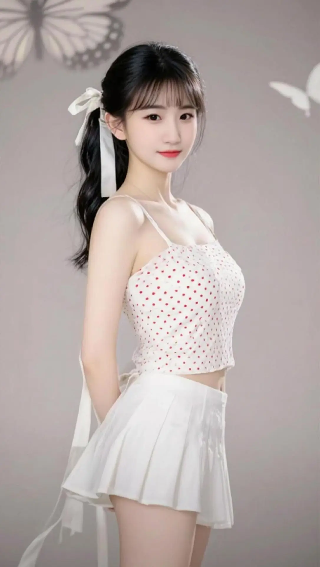 AI蝴蝶结少女写真 随变ai随便玩