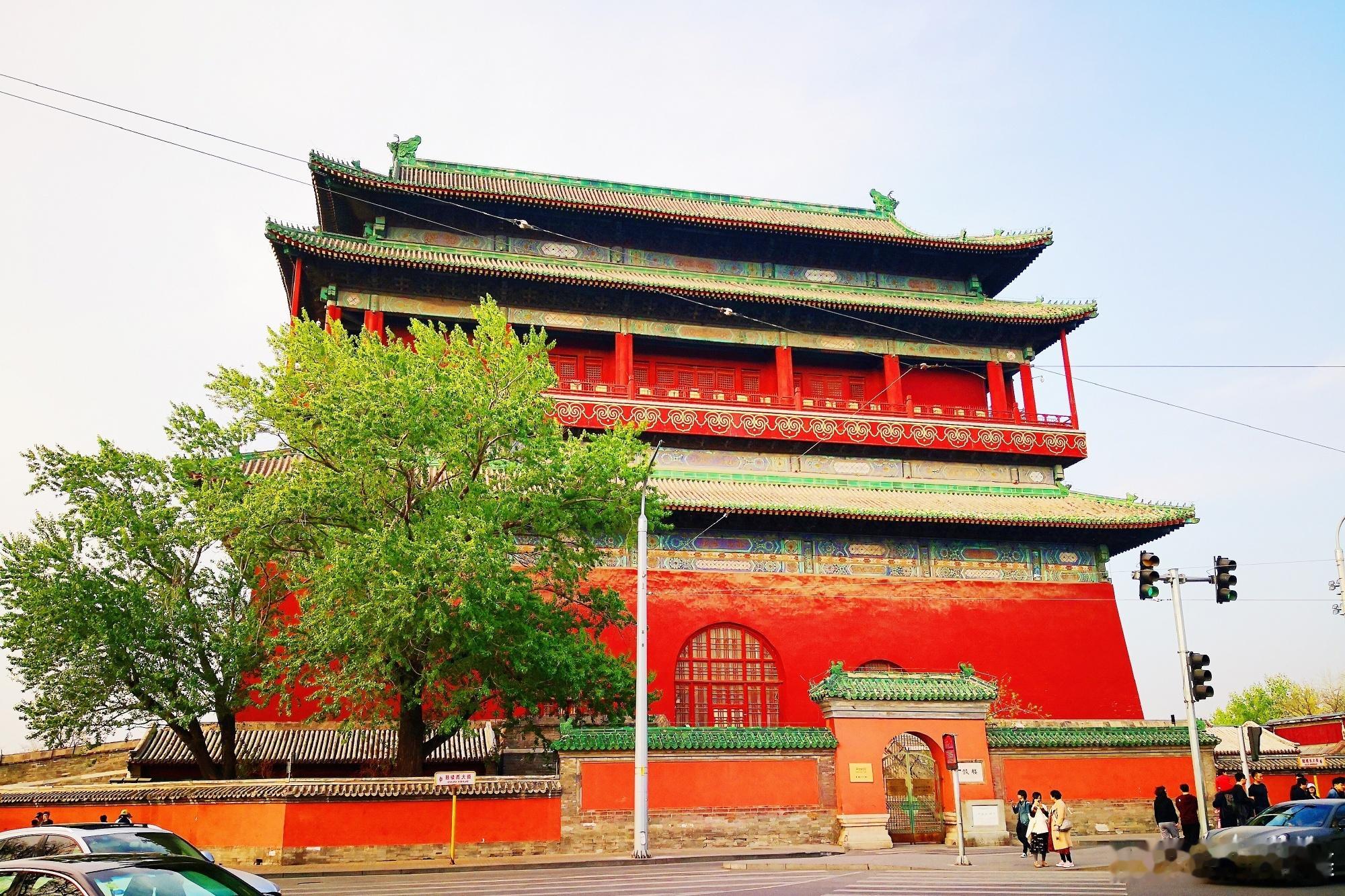 北京中轴路北端“鼓楼”打卡。 摄影 ​​​