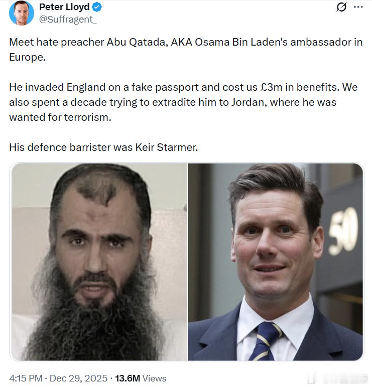 认识一下仇恨布道者阿布·卡塔达，又被称为本·拉登在欧洲的大使。他持假护照入侵英国