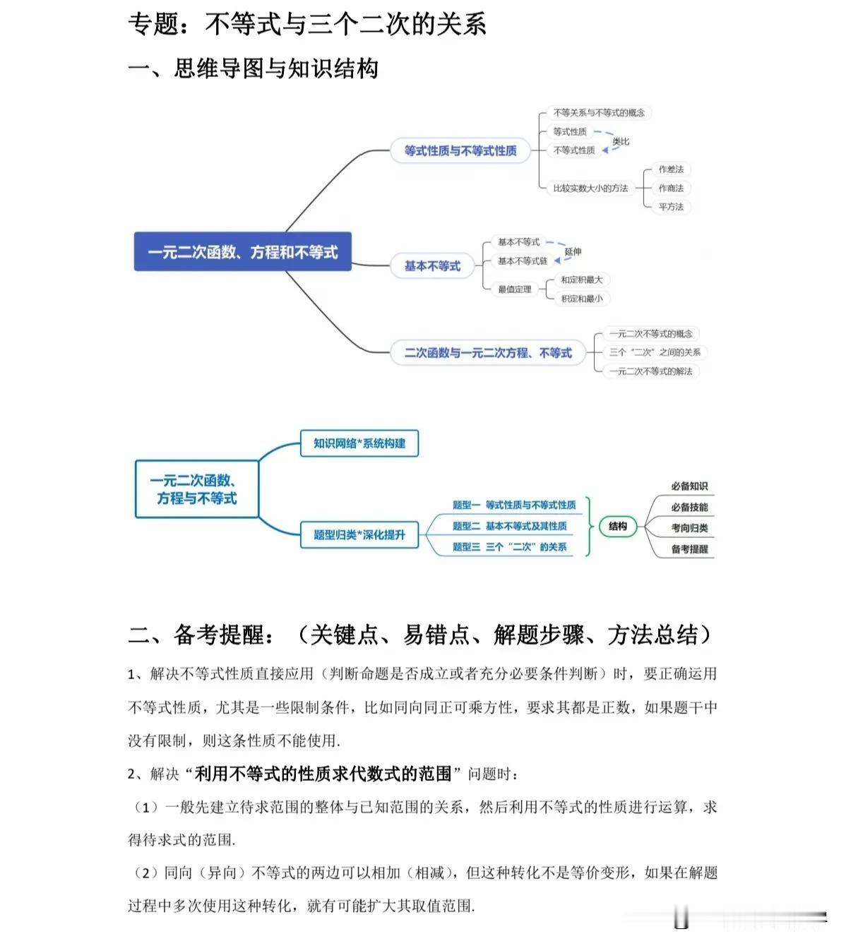 基本不等式学习完了，你知道有哪些知识点和考点吗？
熟练掌握基本不等式链是学好不等