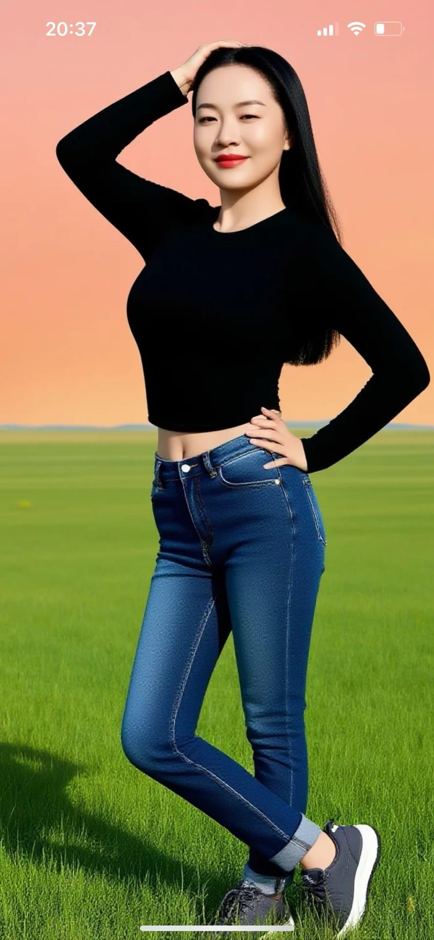 黑衣牛仔裤，简约又时尚，轻松驾驭户外风！