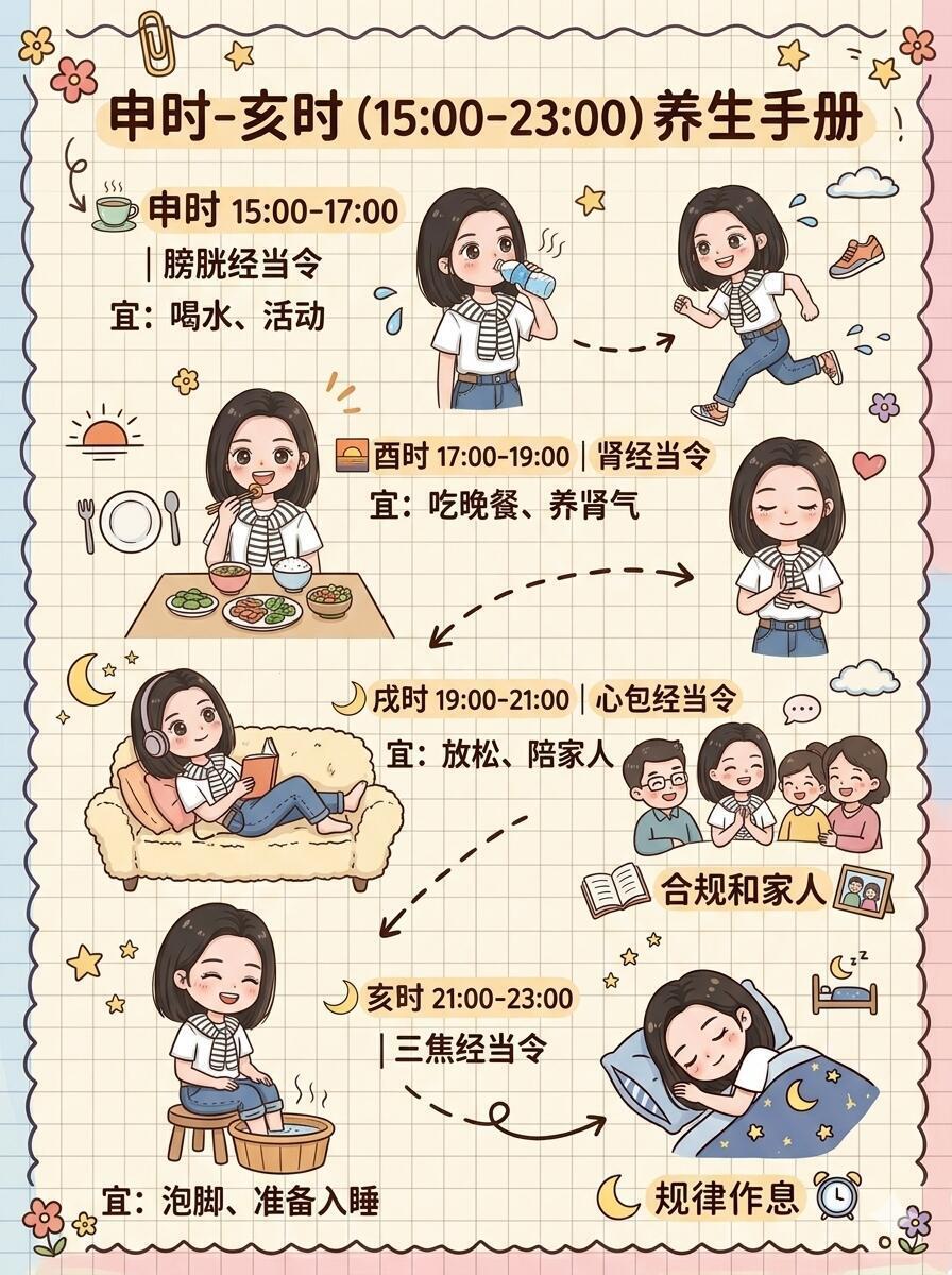 一张图看懂十二时辰养生，收藏起来慢慢看 ​​​