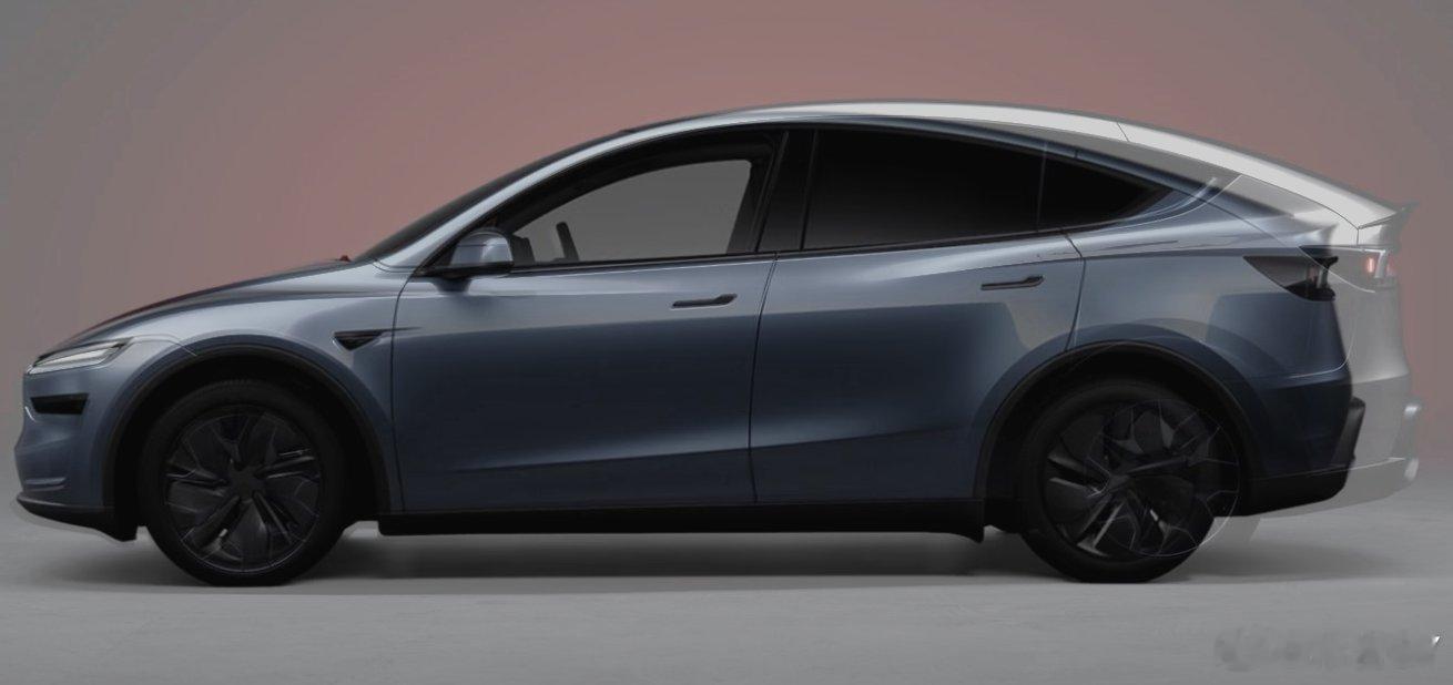 Model Y L 和 Model Y 的长度对比。 ​​​