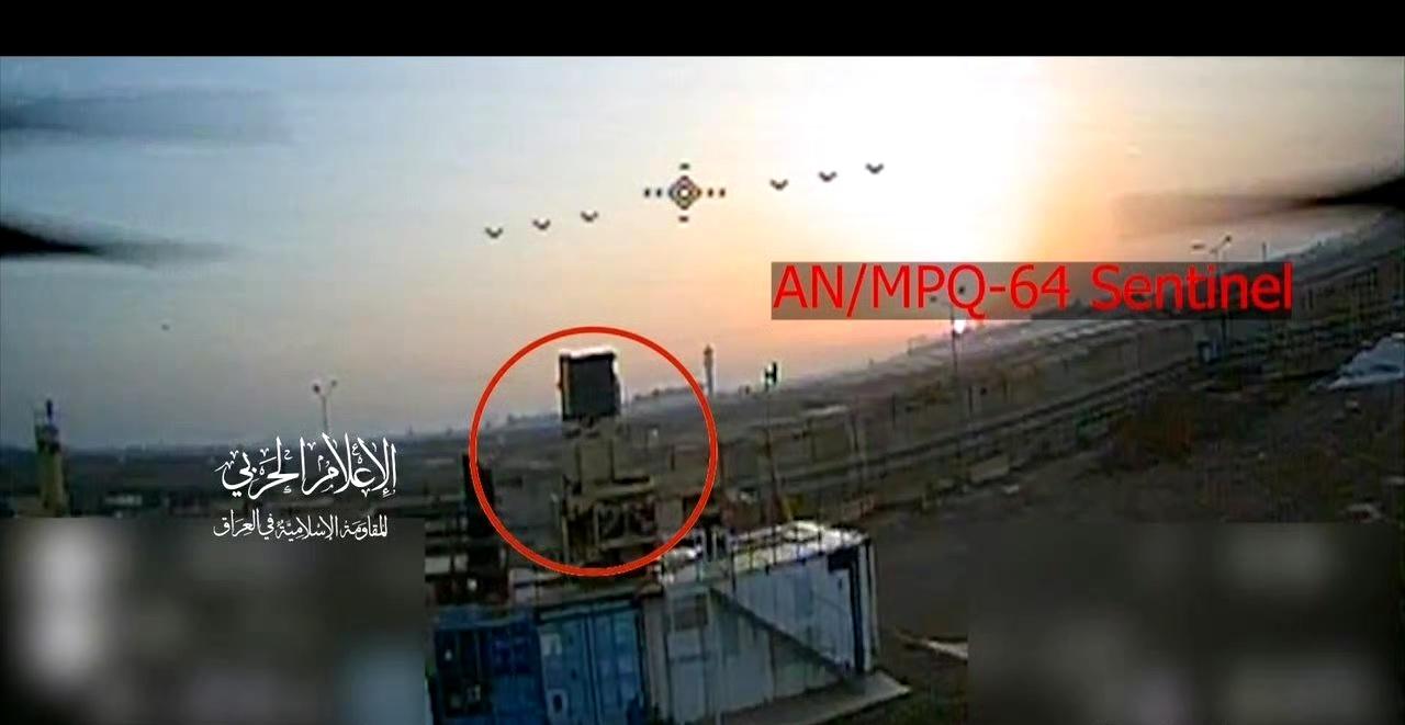 伊拉克伊斯兰抵抗组织发布了 FPV 无人机袭击美军巴格达胜利基地视频，声称击毁了