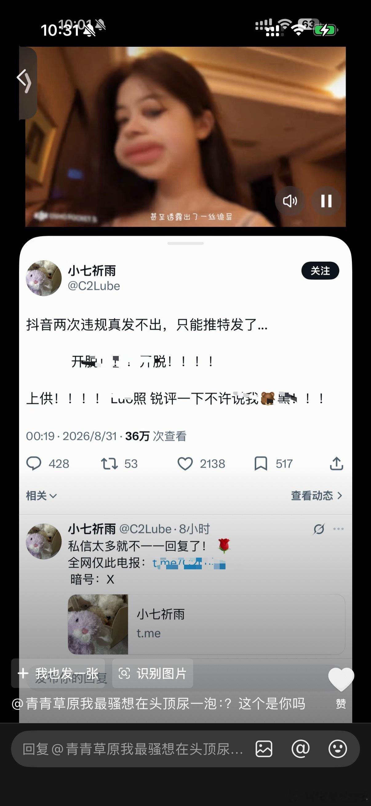 是不是疯了 压抑到什么程度 我没有推te帐号 一天到晚的先冒充我网恋聊s 又把我