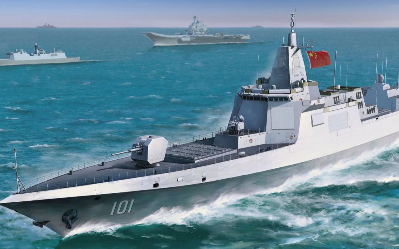 今天刷到很多055大驱在南海横插美军尼米兹航母编队的内容，内心实在是激动万分！