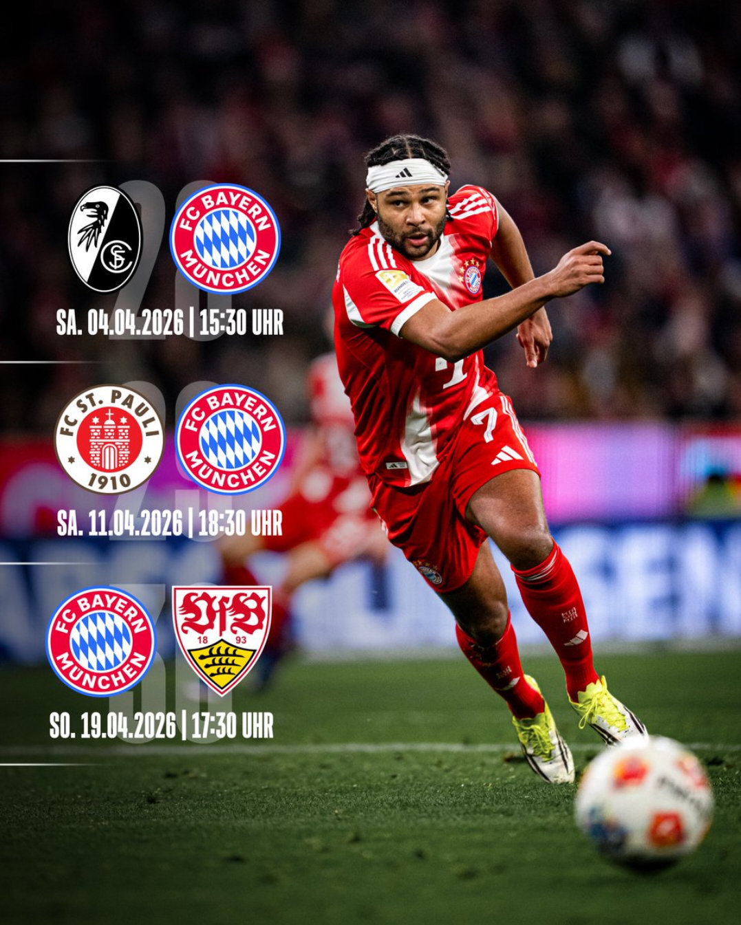 昨天公布的德甲28-30比赛日赛程存在问题。拜仁将于4月19日星期日对阵斯图加特