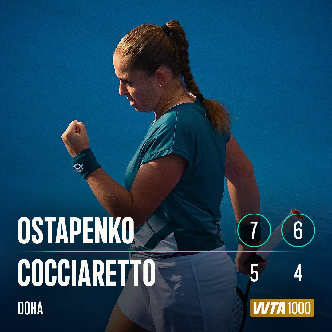 WTA1000多哈，前两号种子均出局：斯瓦泰克不敌萨卡里，莱巴金娜不敌姆博科。半