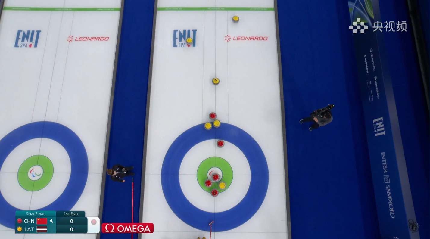 【奥运半决赛】轮椅混双，很好的尝试，中国第一局2-0拉脱维亚 