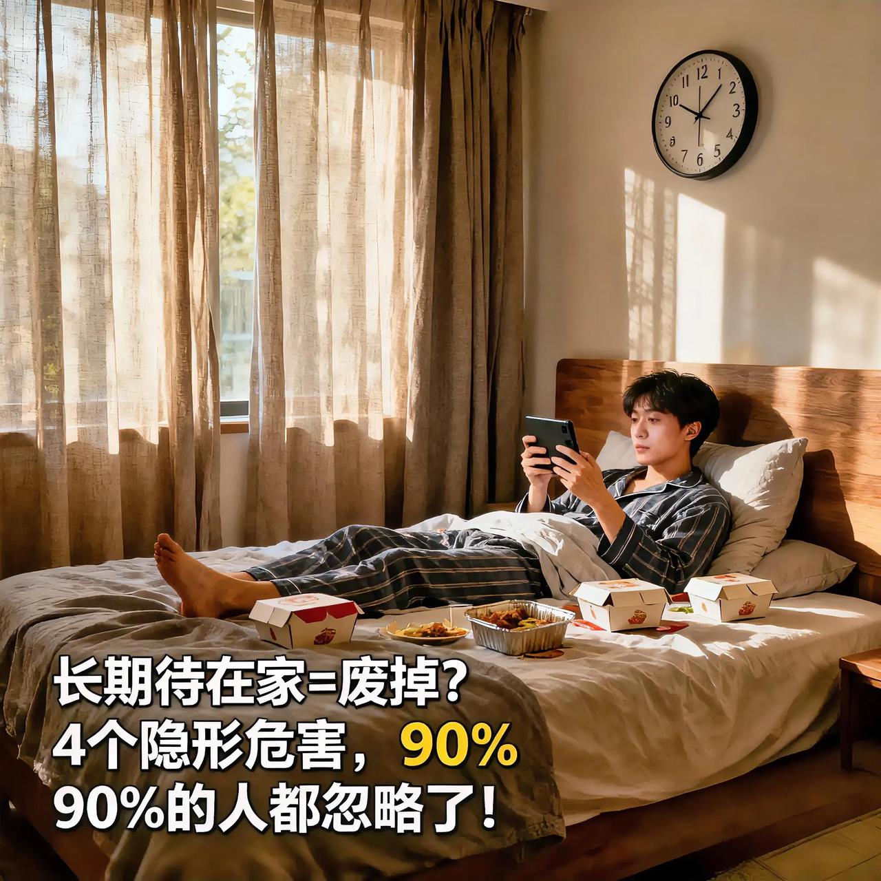 长期待在家=废掉？4个隐形危害，90%的人都忽略了！
 
前阵子居家办公3个月，