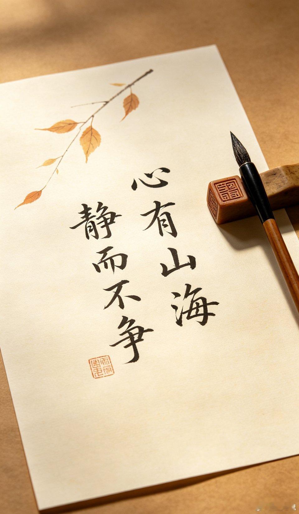心有山海，静而不争，一切随缘，顺其自然，随遇而安 ​​​