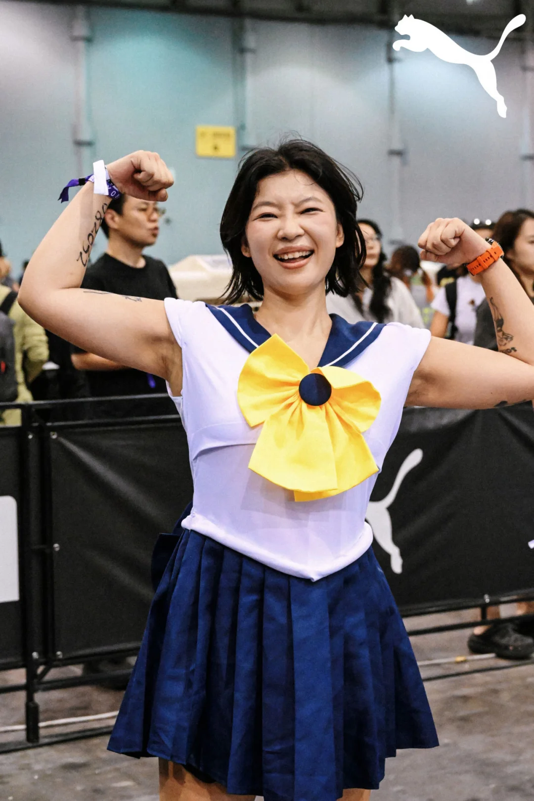 好多人给我们加油！！哈哈美少女壮士是我们！