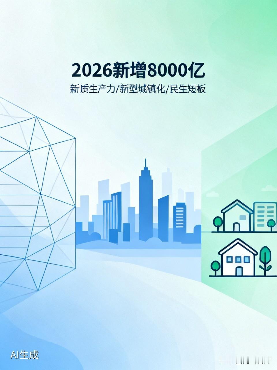 2026年新增8000亿元新型政策性金融工具（比2025年多3000亿），官方定