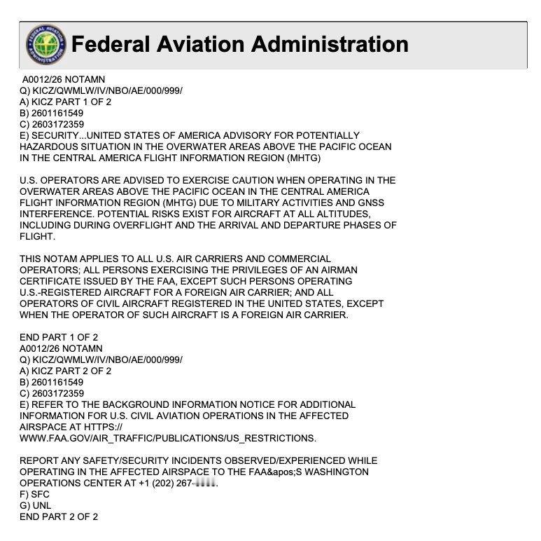 美国发布拉美航空旅行警告美国发布航空旅行警告，称拉丁美洲可能存在“军事活动”美国