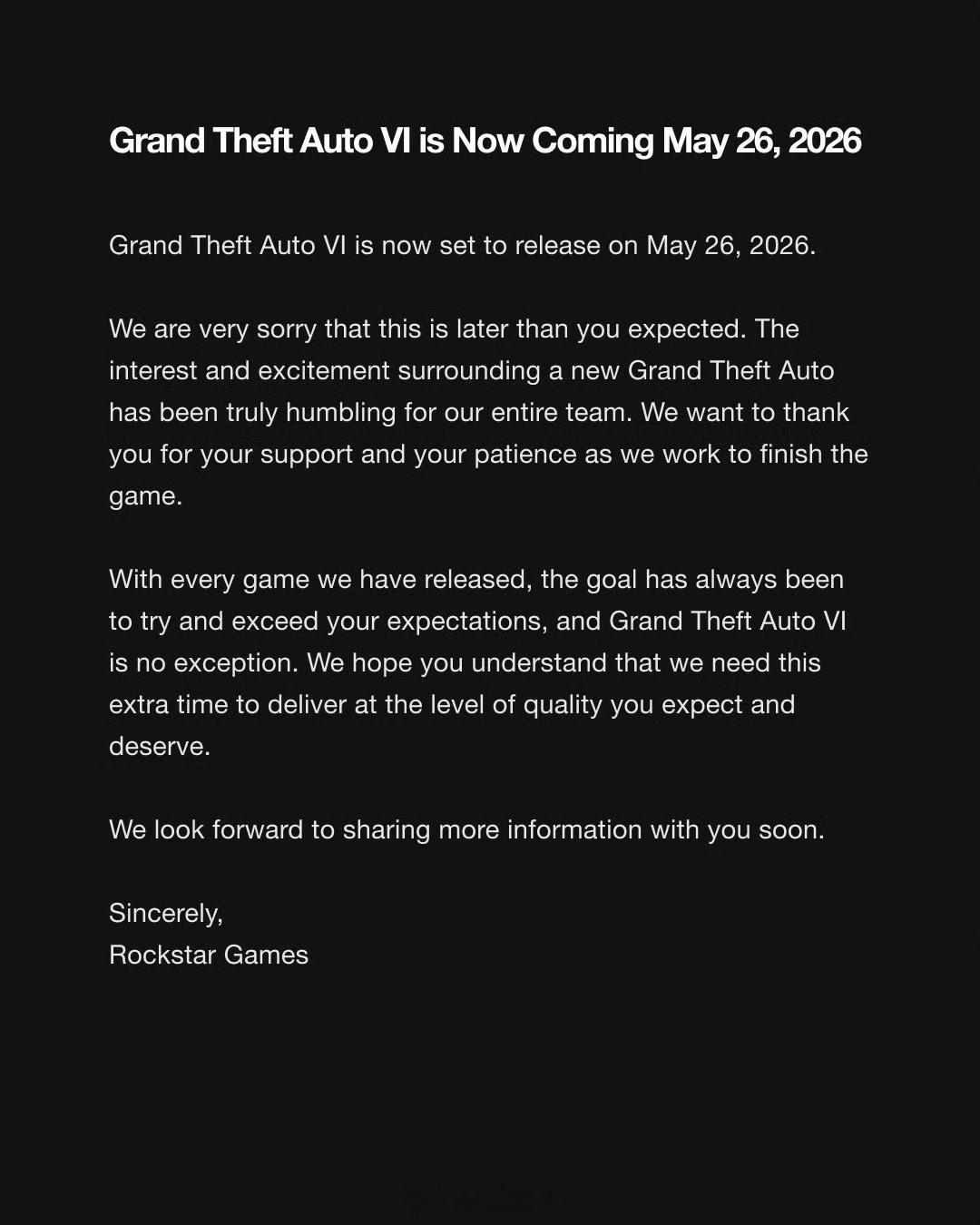 gta6 《GTA6》延期至明年5月26日发售了...大家最近都在玩什么游戏？ 