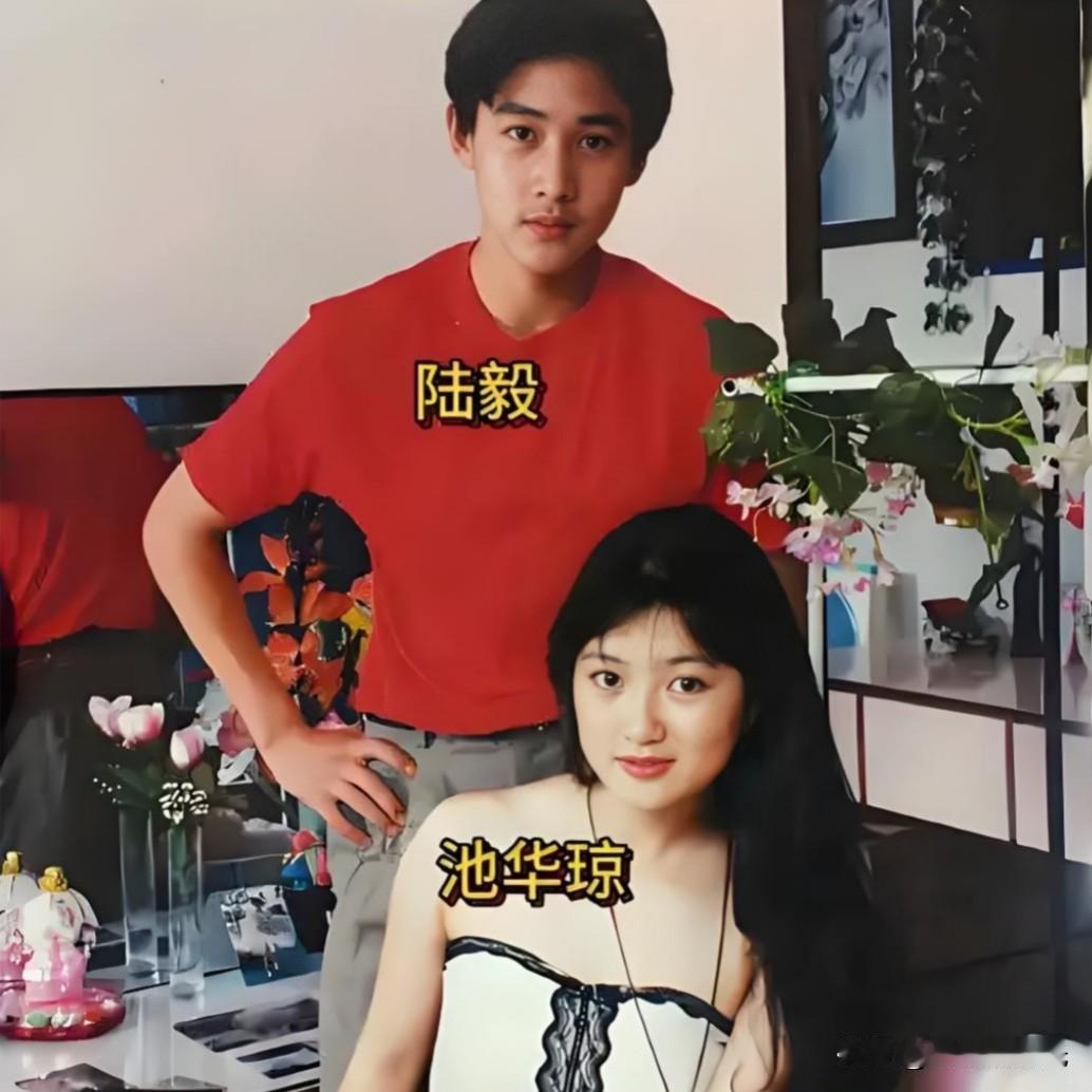 初代顶流偶像陆毅年轻时有多帅，和女同学池华琼合影，脸比女生的还小。

1999年