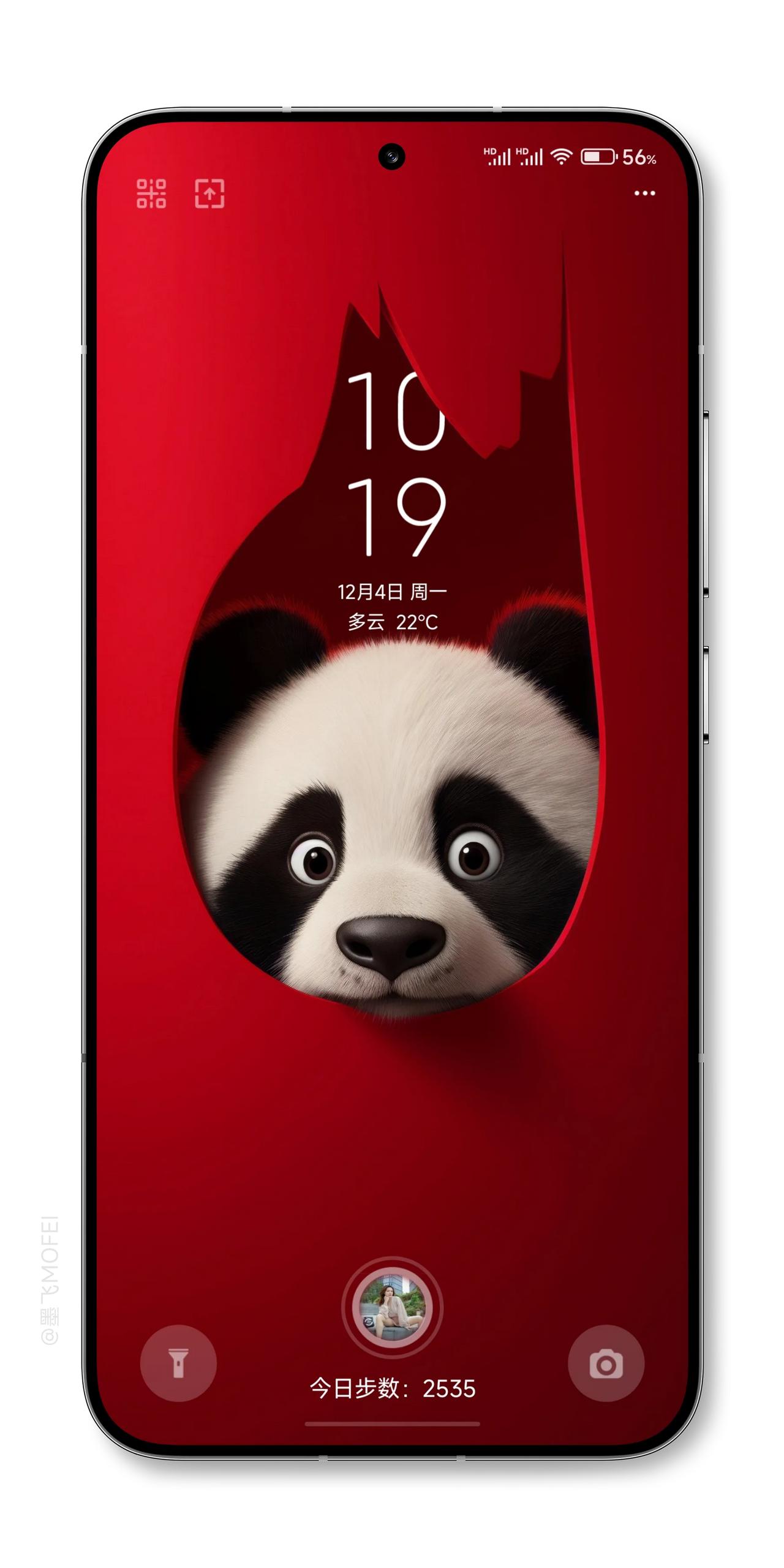 这张可爱的大熊猫壁纸不错，分享一下！
顺便做了张景深的。
#小米14# #大熊猫