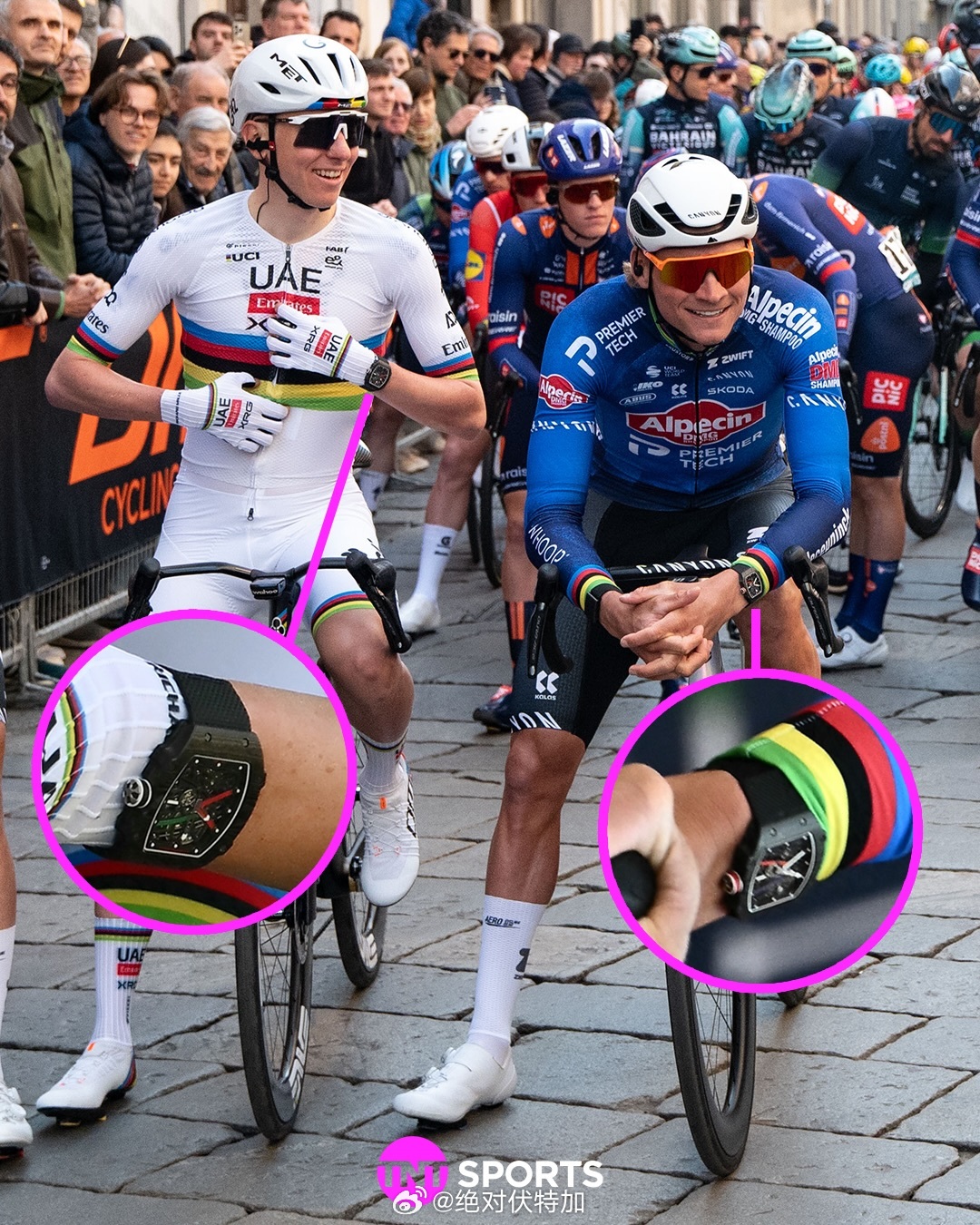 Tadej Pogacar 波加查和 Mathieu van der Poel 