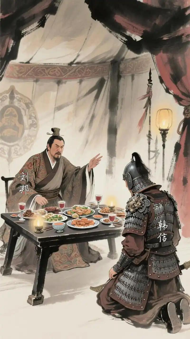 汉高祖三次对韩信行诈

汉高祖任用韩信为大将，却三次用欺诈手段对付他。
韩信平定