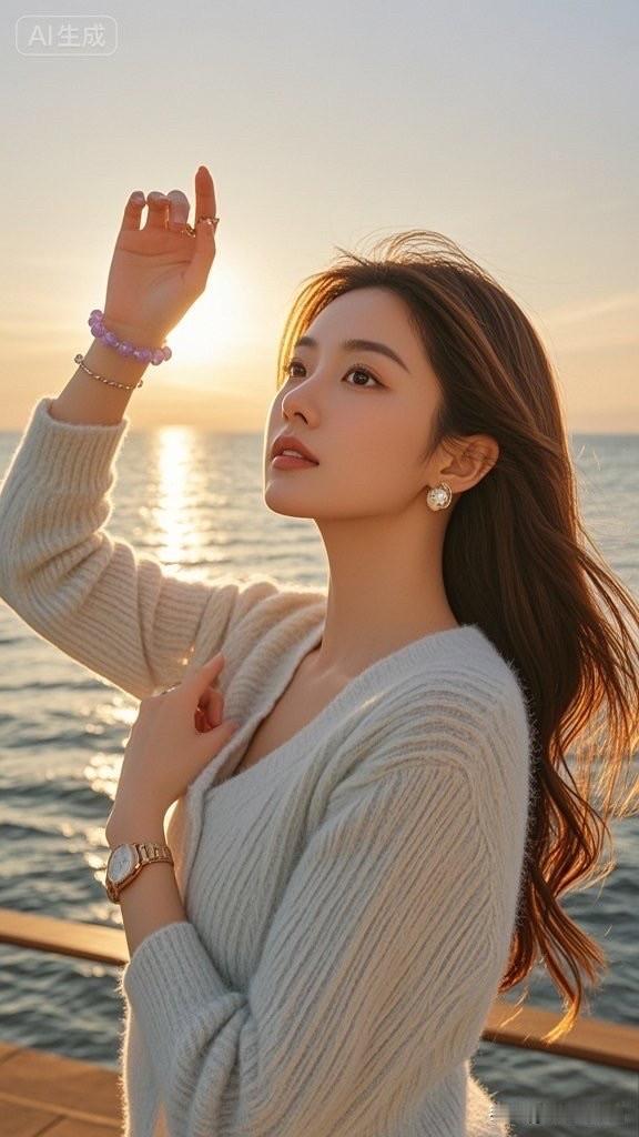 樱花树下，甜美少女，微笑如花绽放