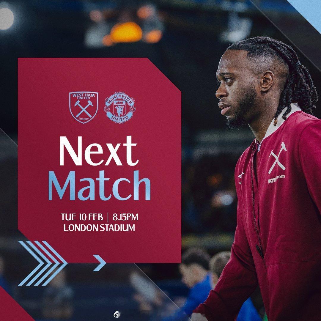 2月10号，万比萨卡代表铁锤帮在主场迎战老东家曼联万比萨卡、韦尔贝克等等对阵曼联