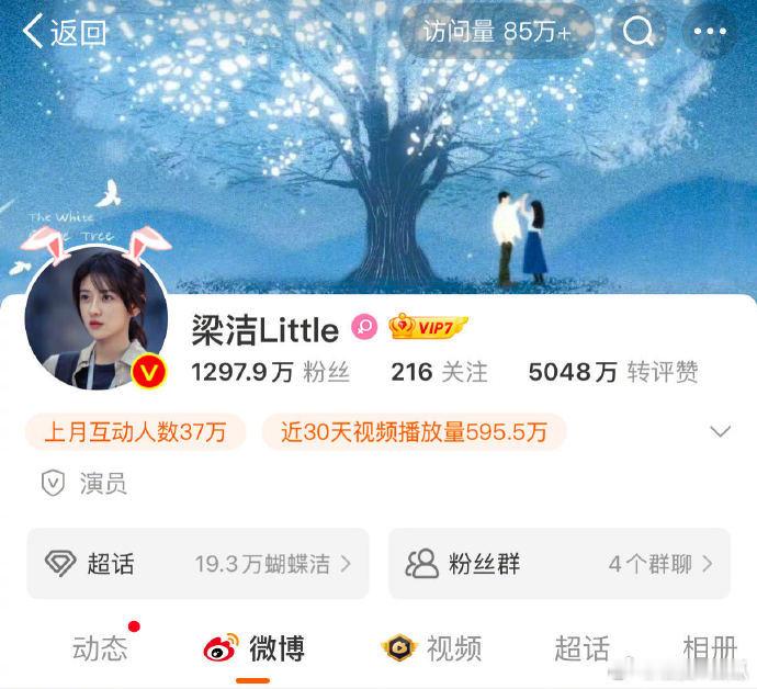 梁洁第一次换角色头像  梁洁将微博头像换成《白色橄榄树》宋冉剧照，作为首次换角色
