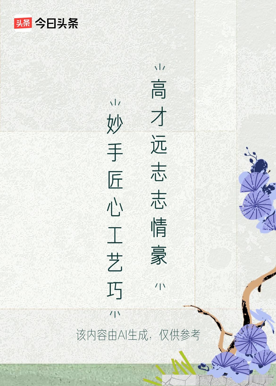 文学创作大会上联：妙手匠心工艺巧，下联：高才远志志情豪。戳这里👉和我一起作诗词