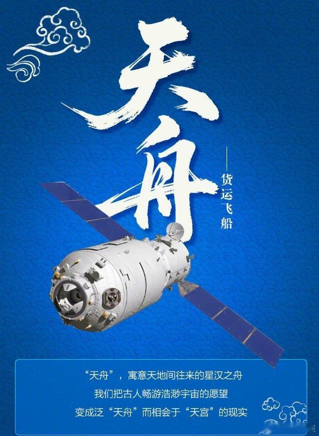 中国航天把中式浪漫写进了宇宙[心]货运飞船“天舟”、载人飞船“神舟”、登月服“望