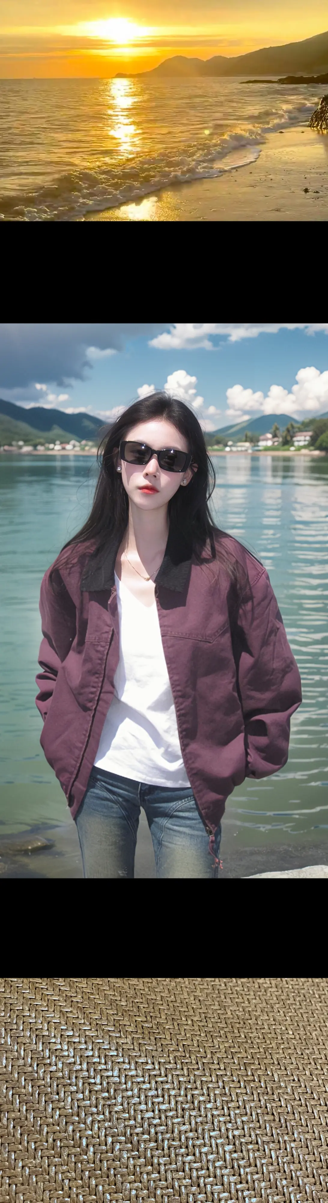 美式复古翻领棒球服外套太好看了~这个紫色好显白啊