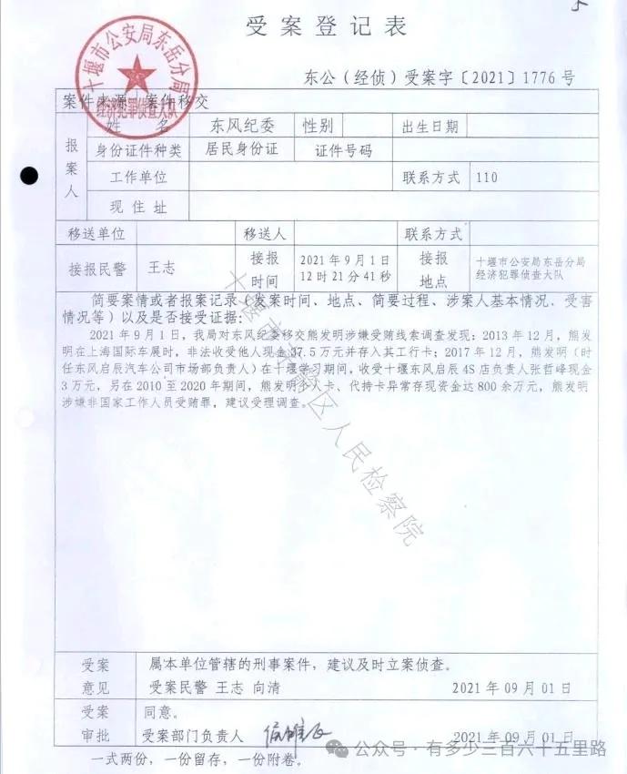 东风汽车前高管熊发明到底有没有职务犯罪？

微信公众号自媒体大V