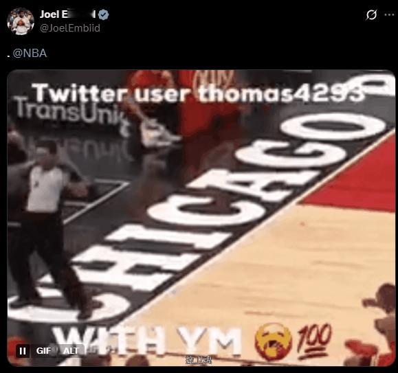 恩比德因不雅动作被罚款 恩比德因在之前与凯尔特人的比赛中做出“猥亵手势”被联盟罚