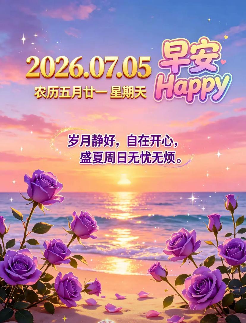 🌺2026./7.5.蝉鸣知夏.喜乐常驻🌺

🌈☀️暑天蝉鸣婉转，凉风轻绕