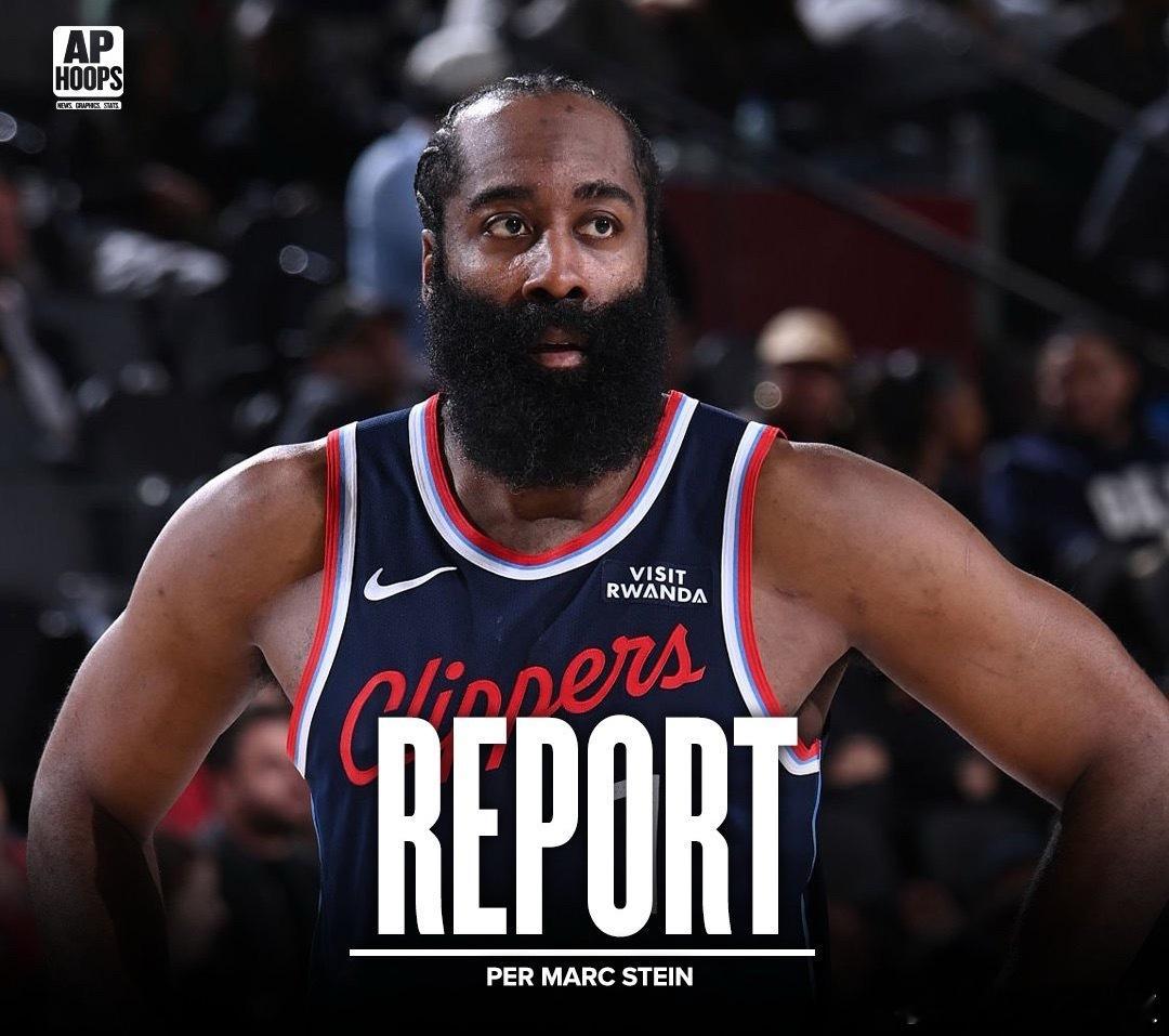 Marc Stein：哈登正在交易市场受到多支球队的密切关注。以森林狼为例，他们