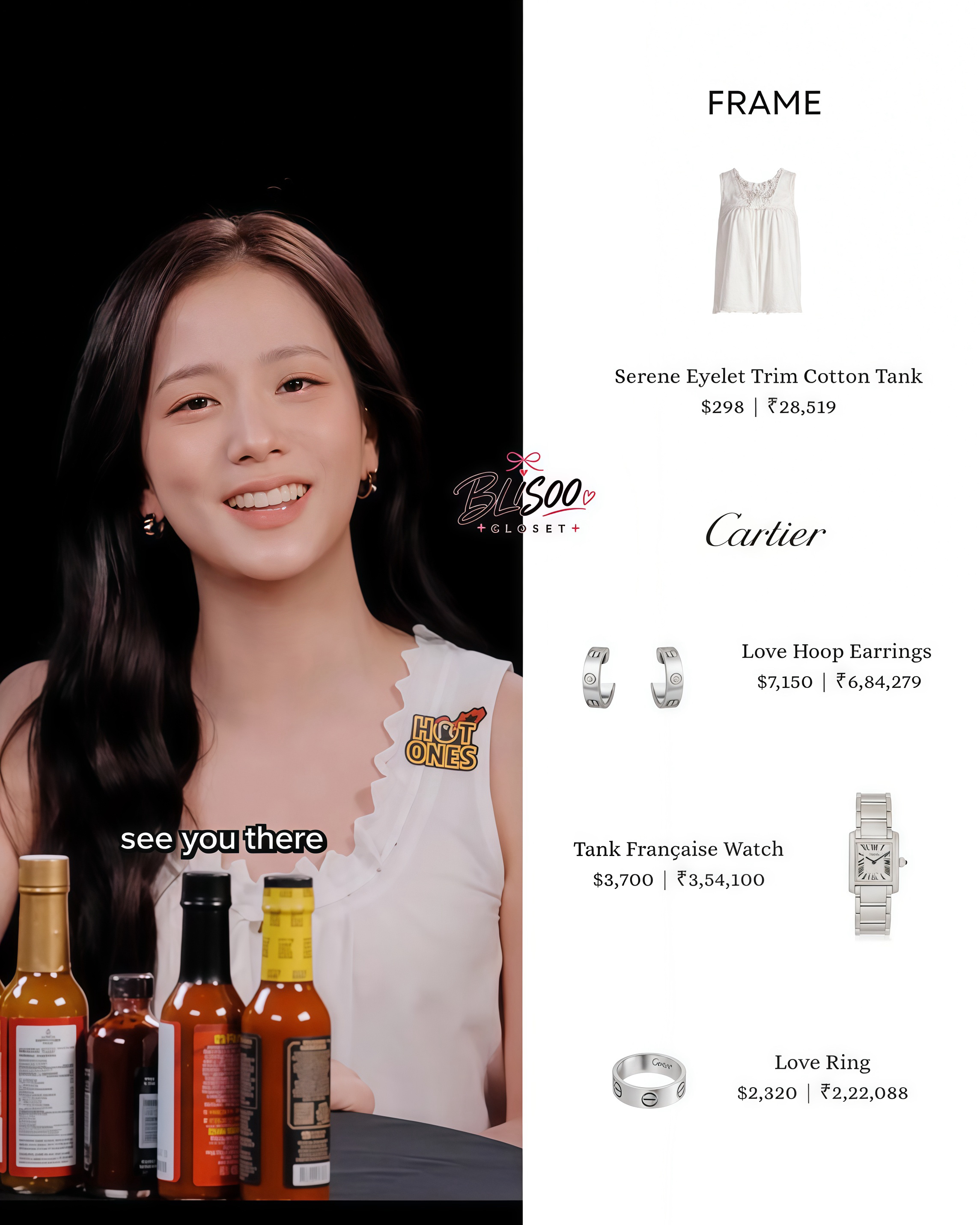 kimjisoo金智秀做客hot ones 服饰科普cr见水印 