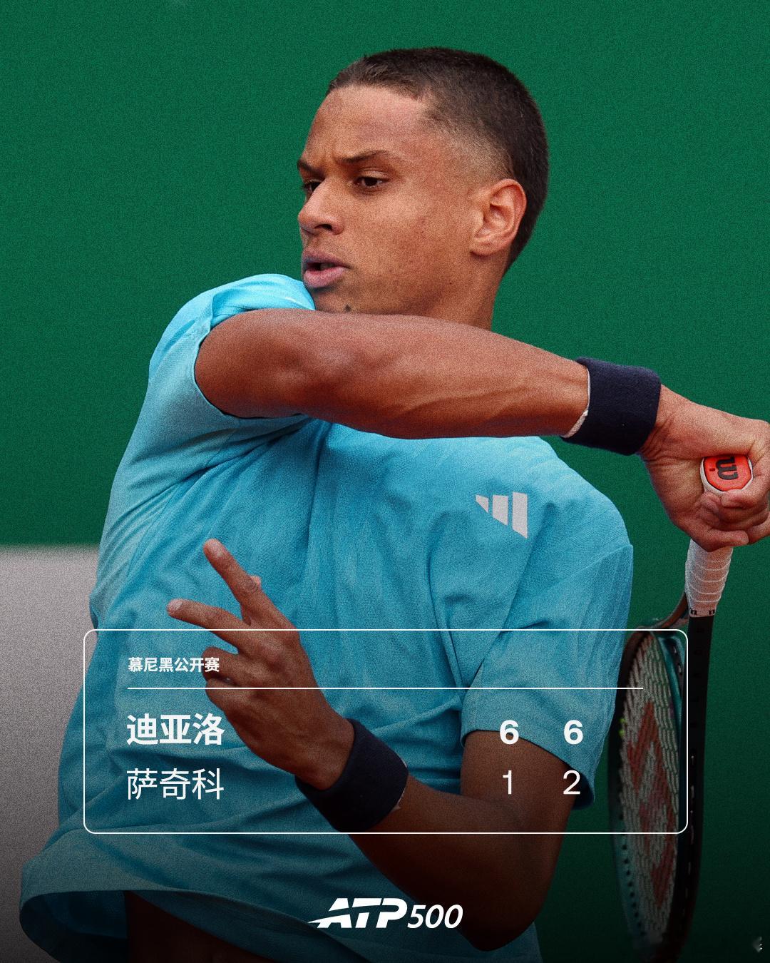 迪亚洛晋级慕尼黑次轮ATP500 慕尼黑首轮，迪亚洛以6-1 6-2击败萨奇科，