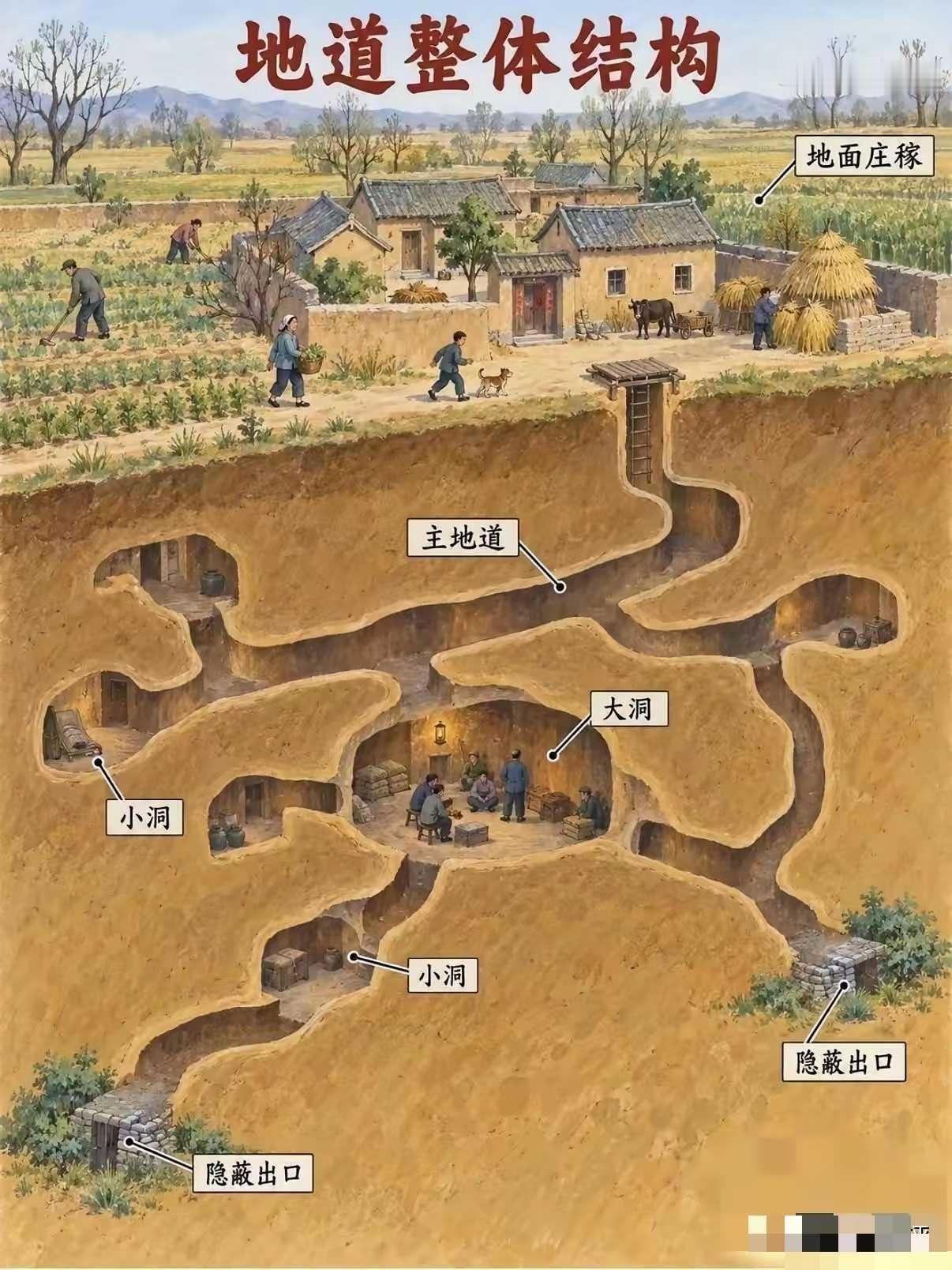 地道战是没有办法的办法，先辈们永垂不朽