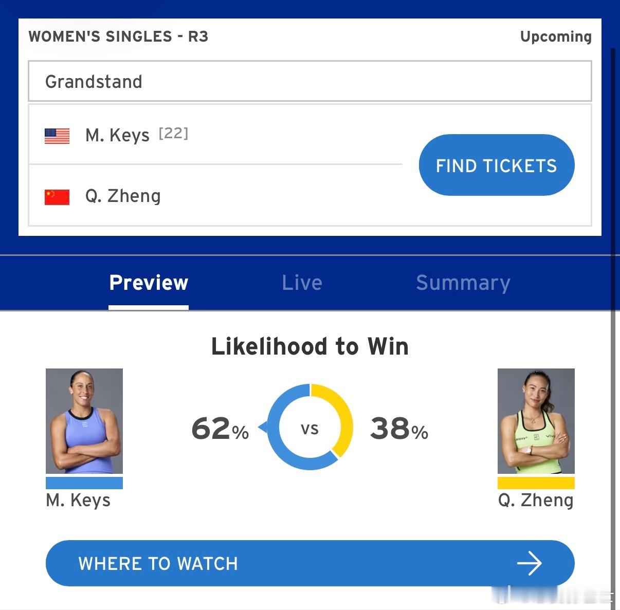 🎾郑钦文2026美网正赛第三轮时间已确定⏰北京时间9月5日23:00🏟️大看