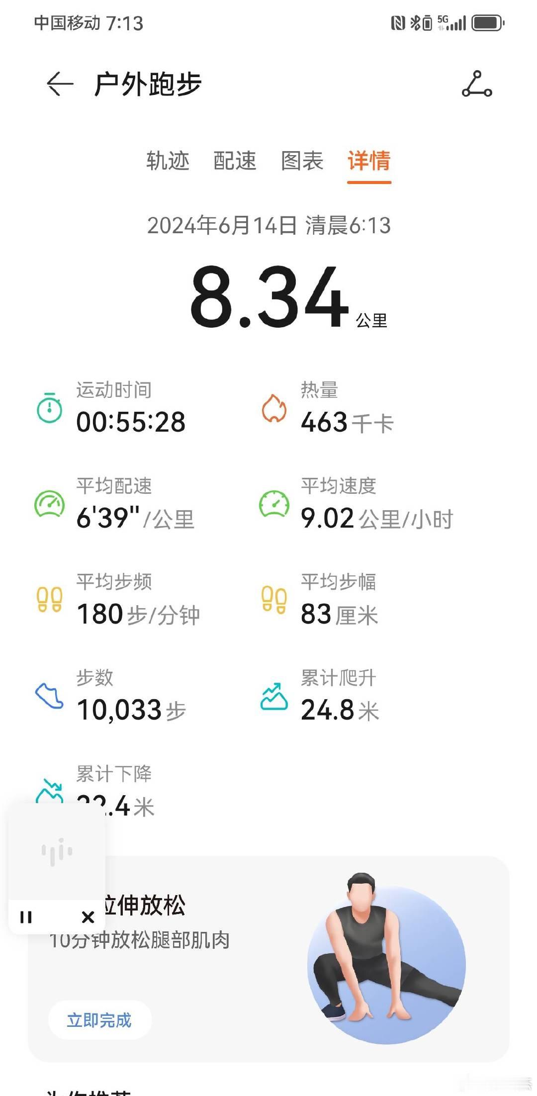 细雨中八公里。 ​​​