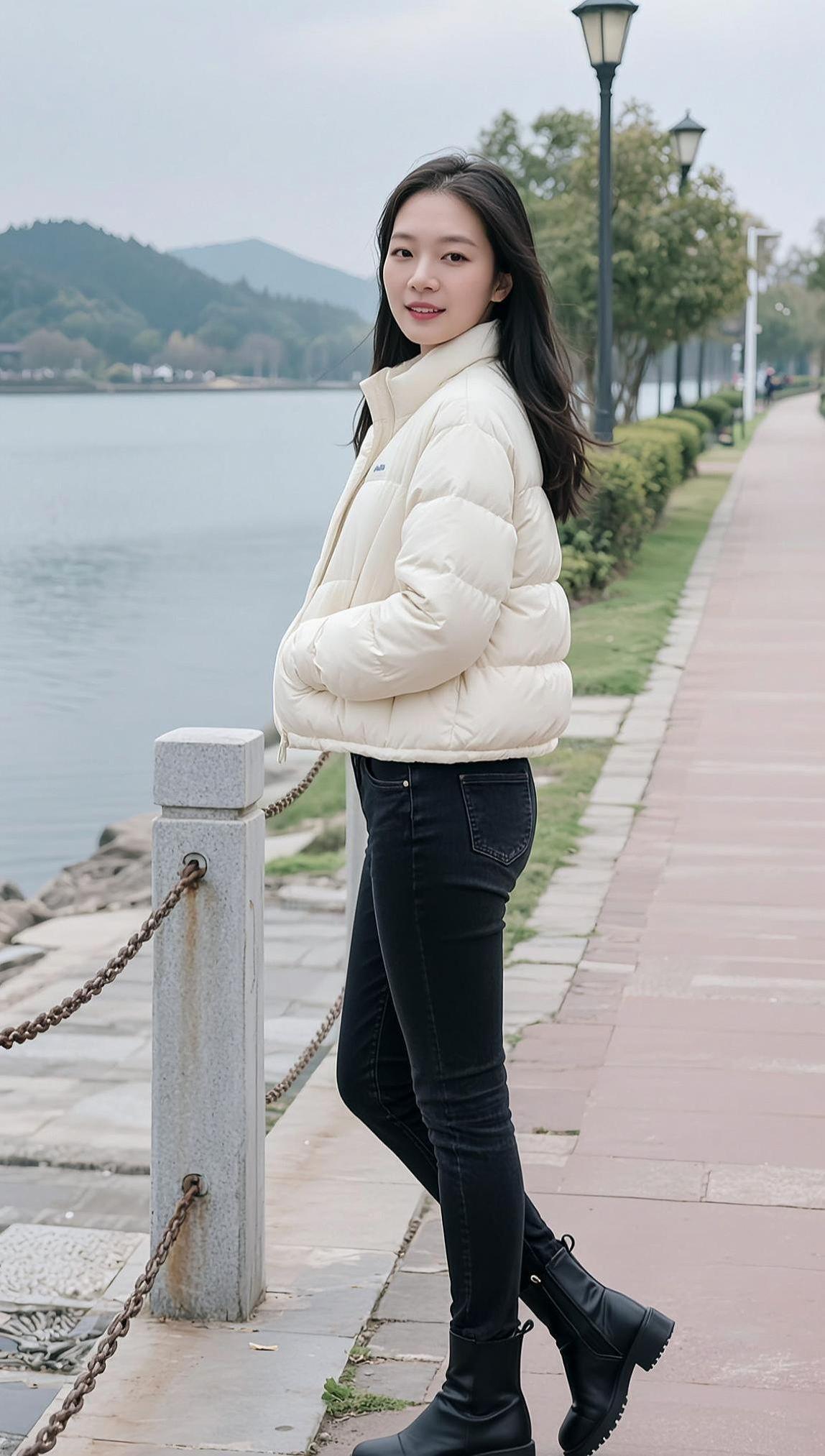 AI湖畔生活照  抖音ai创作